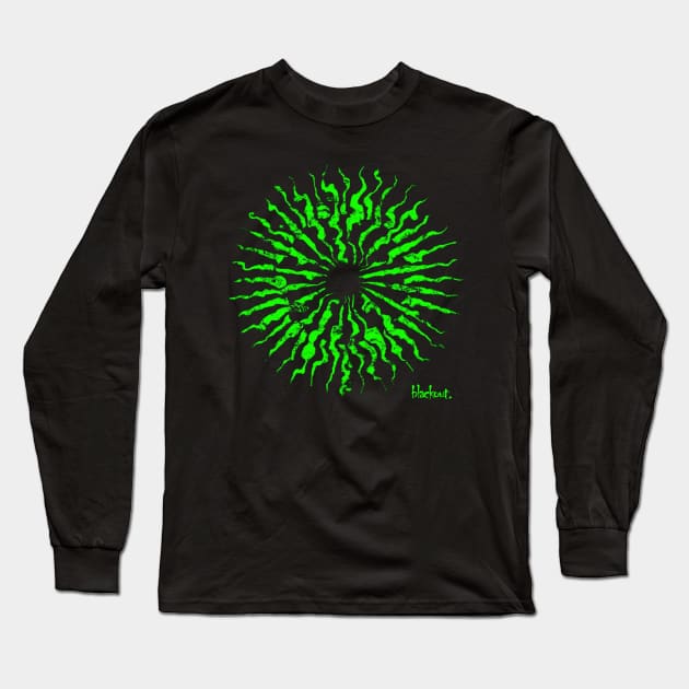 Vector Organic Green Sun by Blackout Design Long Sleeve T-Shirt by Blackout Design